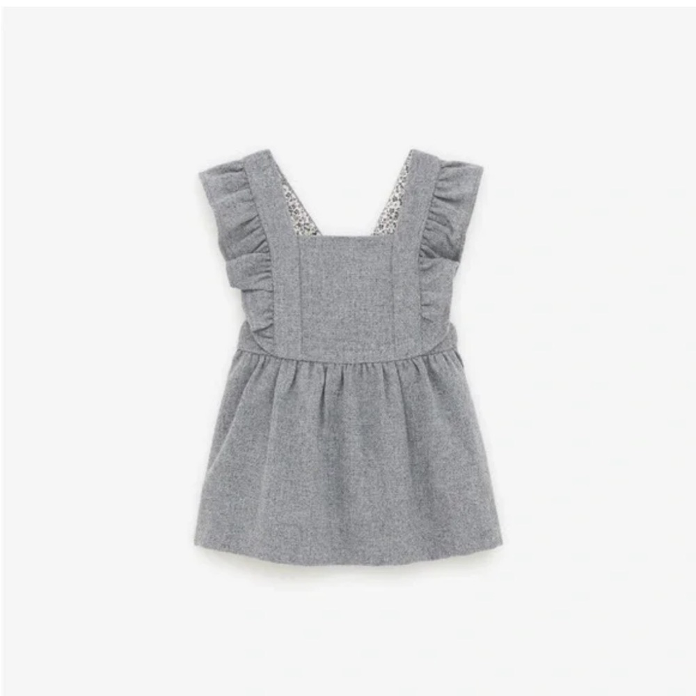 Zara /Dresses girl Ruffled Flannel Pinafore dress